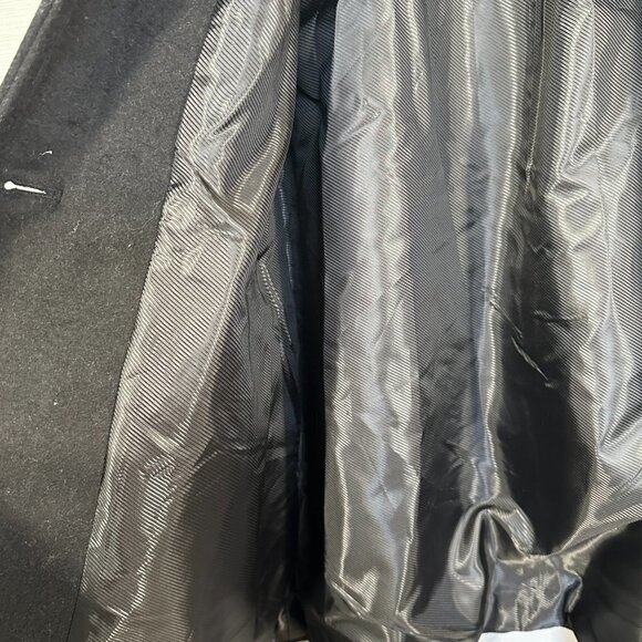 Lauren Ralph Lauren Black Label Wool Peacoat Womens 8 Black Tab Front Button NEW - Picture 13 of 13